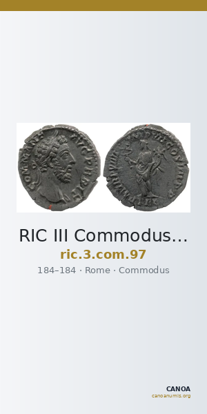 RIC III Commodus 97 — CANOA