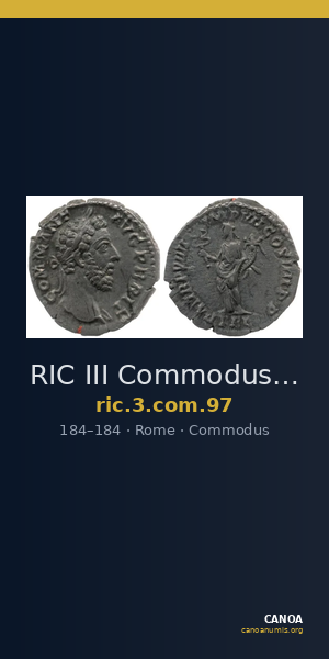 RIC III Commodus 97 — CANOA
