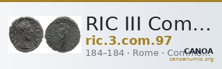 RIC III Commodus 97 — CANOA