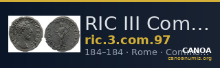 RIC III Commodus 97 — CANOA