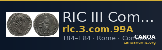RIC III Commodus 99A — CANOA
