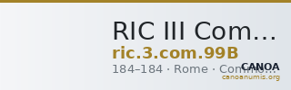 RIC III Commodus 99B — CANOA
