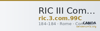 RIC III Commodus 99C — CANOA