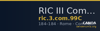 RIC III Commodus 99C — CANOA