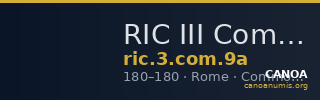 RIC III Commodus 9a — CANOA