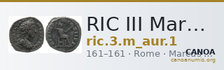 RIC III Marcus Aurelius 1 — CANOA