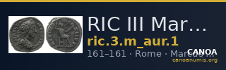 RIC III Marcus Aurelius 1 — CANOA