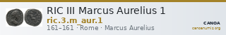 RIC III Marcus Aurelius 1 — CANOA