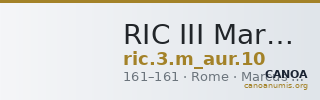 RIC III Marcus Aurelius 10 — CANOA