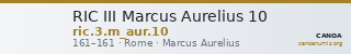RIC III Marcus Aurelius 10 — CANOA