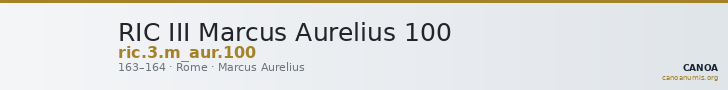 RIC III Marcus Aurelius 100 — CANOA