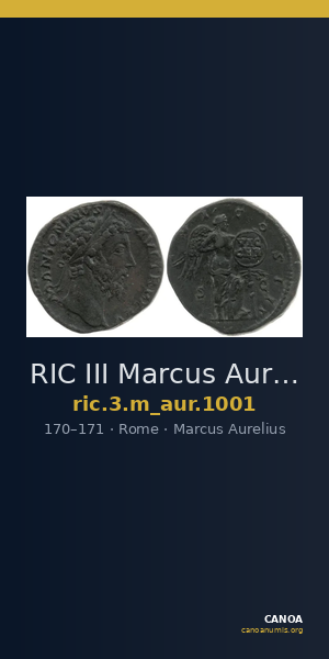 RIC III Marcus Aurelius 1001 — CANOA