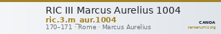 RIC III Marcus Aurelius 1004 — CANOA