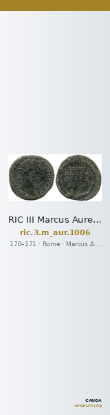 RIC III Marcus Aurelius 1006 — CANOA
