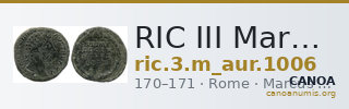 RIC III Marcus Aurelius 1006 — CANOA