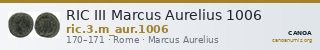 RIC III Marcus Aurelius 1006 — CANOA