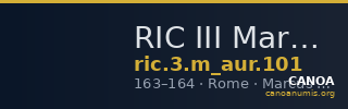 RIC III Marcus Aurelius 101 — CANOA