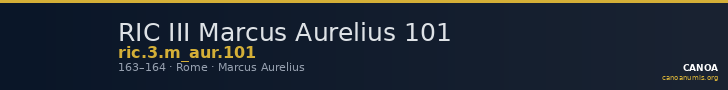RIC III Marcus Aurelius 101 — CANOA