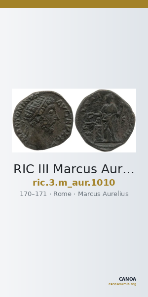 RIC III Marcus Aurelius 1010 — CANOA