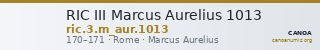 RIC III Marcus Aurelius 1013 — CANOA