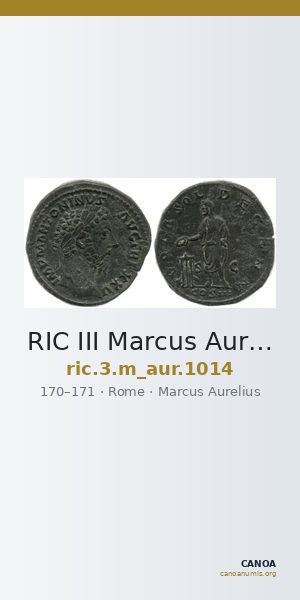 RIC III Marcus Aurelius 1014 — CANOA