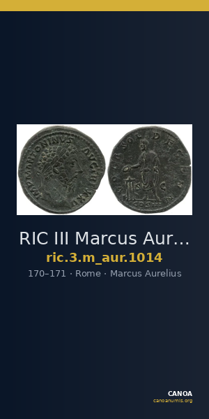 RIC III Marcus Aurelius 1014 — CANOA