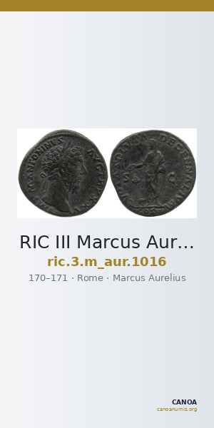 RIC III Marcus Aurelius 1016 — CANOA