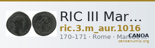 RIC III Marcus Aurelius 1016 — CANOA