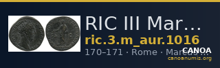RIC III Marcus Aurelius 1016 — CANOA