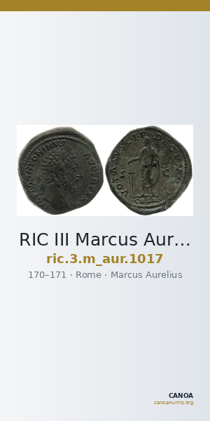 RIC III Marcus Aurelius 1017 — CANOA