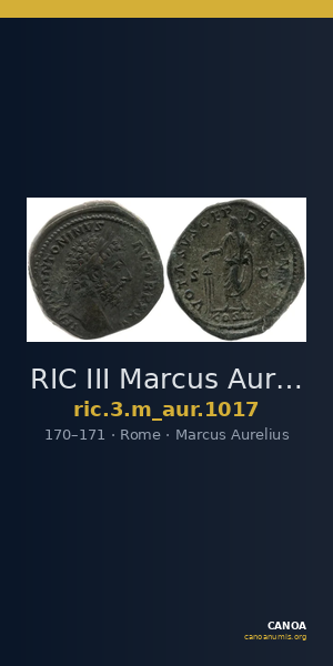 RIC III Marcus Aurelius 1017 — CANOA
