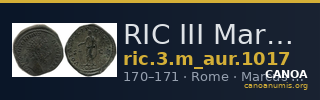 RIC III Marcus Aurelius 1017 — CANOA