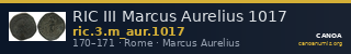 RIC III Marcus Aurelius 1017 — CANOA