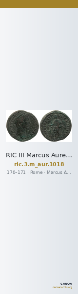 RIC III Marcus Aurelius 1018 — CANOA