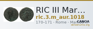 RIC III Marcus Aurelius 1018 — CANOA