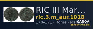 RIC III Marcus Aurelius 1018 — CANOA