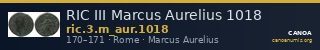 RIC III Marcus Aurelius 1018 — CANOA