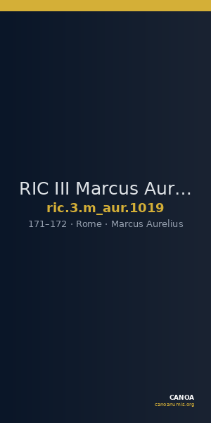 RIC III Marcus Aurelius 1019 — CANOA