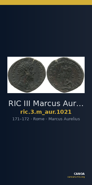 RIC III Marcus Aurelius 1021 — CANOA