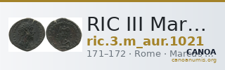RIC III Marcus Aurelius 1021 — CANOA