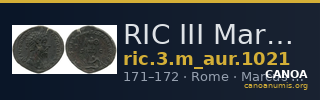 RIC III Marcus Aurelius 1021 — CANOA