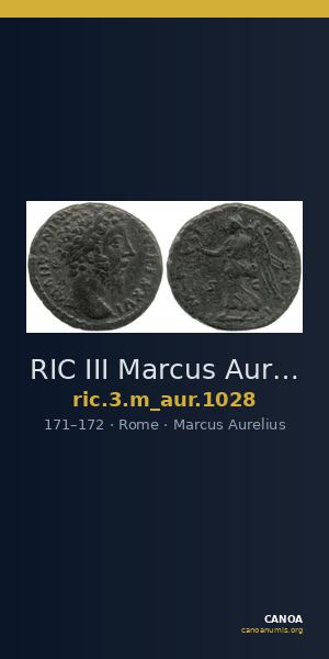 RIC III Marcus Aurelius 1028 — CANOA