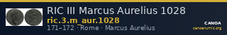 RIC III Marcus Aurelius 1028 — CANOA