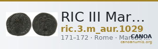 RIC III Marcus Aurelius 1029 — CANOA