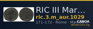 RIC III Marcus Aurelius 1029 — CANOA