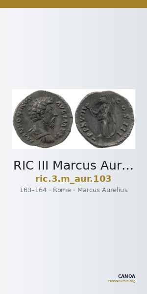 RIC III Marcus Aurelius 103 — CANOA