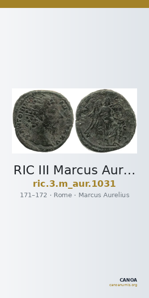 RIC III Marcus Aurelius 1031 — CANOA