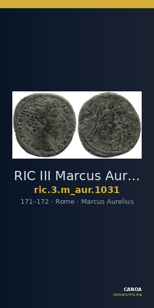 RIC III Marcus Aurelius 1031 — CANOA