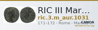 RIC III Marcus Aurelius 1031 — CANOA