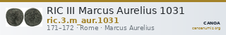 RIC III Marcus Aurelius 1031 — CANOA